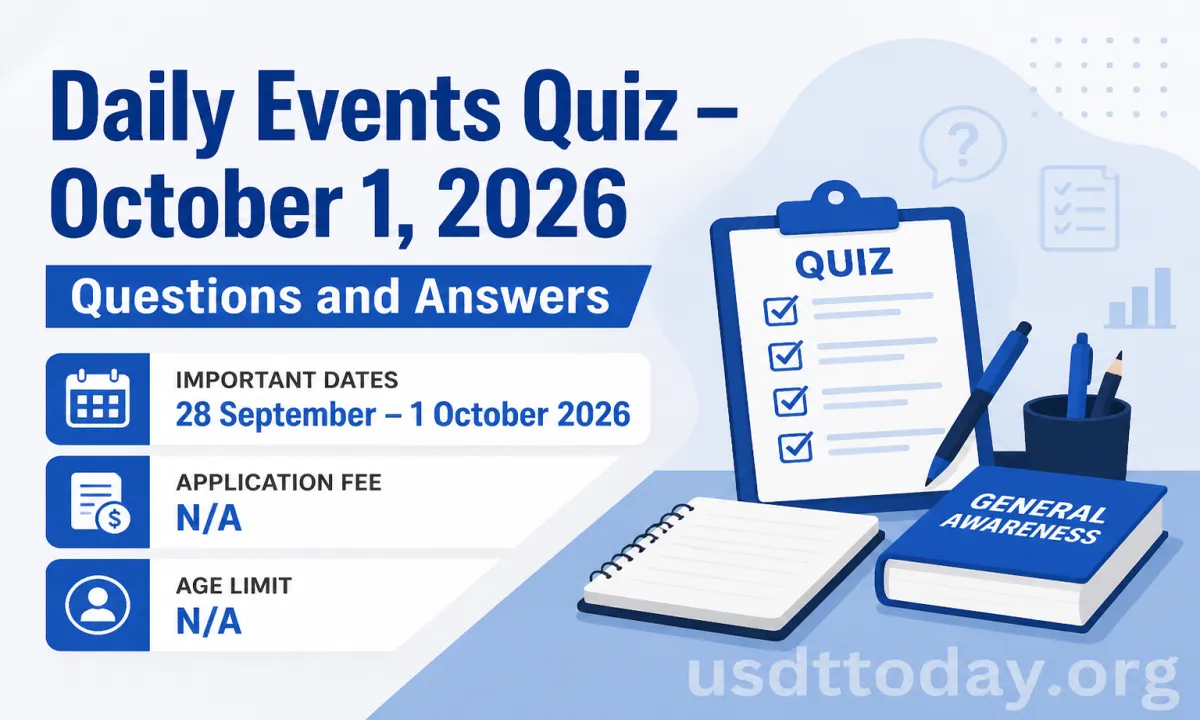 Daily Events Quiz – October 1, 2026
