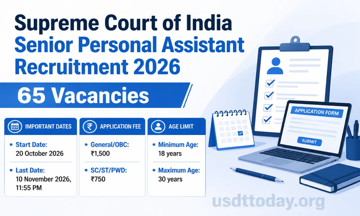 Supreme Court of India Senior Personal Assistant Recruitment 2026